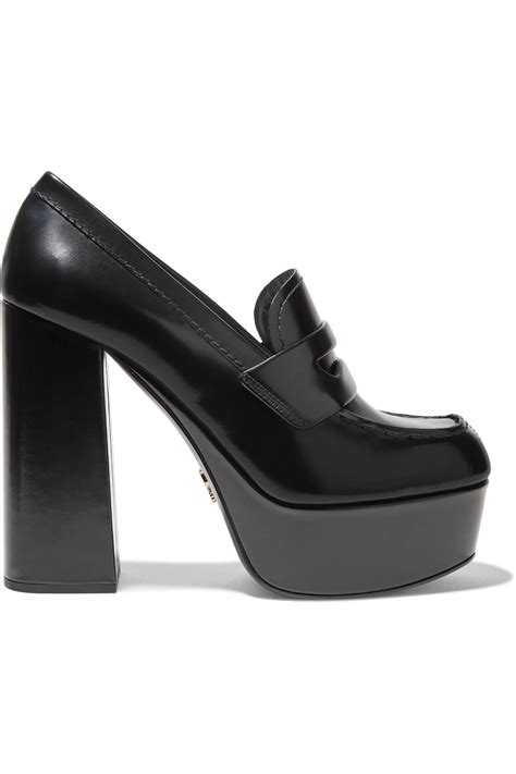 prada loafer damen sale|platform prada loafers.